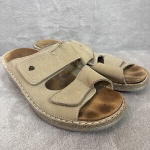 Finn Comfort Women's Size 37 D US 6.5 7 Sandals Soft Jamaica Taupe Germany